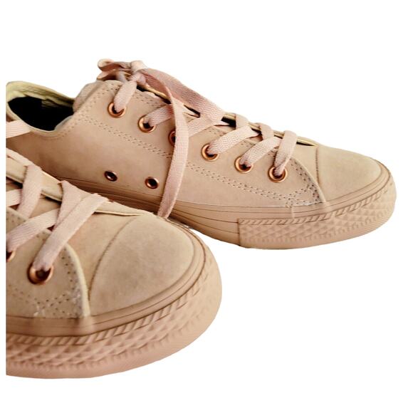 Converse Chuck Taylor Low Top Unisex Sneakers Bisque Blush Pink Suede W-8.5/M 7 - Picture 6 of 7